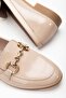 Women's Genuine Leather Buckle Ballerinas Mink Patent Leather - 4
