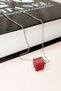 Coral Natural Stone Chain Handmade Necklace End: 1.5 cm Chain: 20 cm Boxed - 3