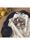Navy Raglan Sleeve Slim Fabric Adventure College White Unisex Long Sleeve