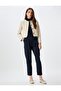 Women's Canvas Trousers 5Wak40035Pw Navy Blue - 5