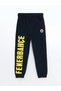 Lcw Baby Navy Blue Elastic Waist Printed Baby Boy Jogger Sweatpants - 3