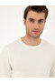 Ecru Slim Fit Crew Neck Basic Knitwear Sweater 50296575-Vr019 - 2