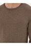 Mink Melange Slim Fit Crew Neck Basic Sweater Sweater 50296575-Vr174 - 7