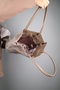 Dark Beige Genuine Suede Leather Women's Shoulder Bag - 3