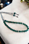 33' Green Agate Rosary - Original Natural Stone, Colorfast - Men's Rosary - 7