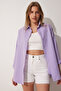 Light Lilac Oversize Basic Shirt - Ldd0003