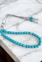 Turquoise Stone Prayer Beads 33' Long Prayer Beads Original Natural Stone Colorfast Turquoise Turquoise Stone Men's Prayer Beads