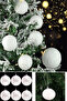 Christmas Tree Decoration 4 cm White Snow Ball 6-Piece Snow Ball Tree Ornament New Year - 3