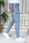 Men's Jeans Blue Snow Wash Lycra Slim Fit Denim Jean Slim Fit Cotton - 3