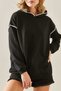 Black Embroidery Detailed Hooded Sweatshirt - 4