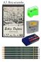 A3 Sketchbook Spralli 50 Sheets Charcoal Drawing Set Eraser Fatih Graded Pencil Hobby Design