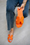 Orange Herse - Women's Flat Sole Slippers