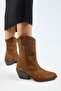Aleyna Women's Genuine Leather Western Tan Boots - 6