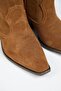 Aleyna Women's Genuine Leather Western Tan Boots - 3