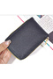 11 2 Compartments Gold Color Black Leather Credit Card Holder with Metal Zipper - 2