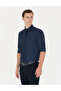Navy Blue Slim Fit Long Sleeve Classic Shirt 50275816 -Vr033 - 3