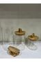 3-Piece Glass Jar Set with Bamboo Vacuum Lid - 3