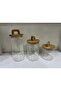3-Piece Glass Jar Set with Bamboo Vacuum Lid - 2