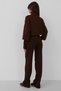 Long-Sleeved Hand-Interlocking Turtleneck Sweater and High-Waisted Knitwear Pants Bottom Top Coffee Knitwear Set 015 - 4