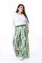 Women's Plus Size Green Lycra Trousers with Elastic Waist and Side Pockets 65N38466 - 3
