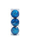 New year's tree ball luxury glitter embossed 8 cm size 3 pieces acetate boxed - 6