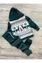 Deer Printed Velvet Set