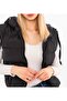 Black Hooded Lining Padded Short Inflatables Vest