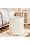 Ecru White Basket Decorative Basket Organizer Toy Basket - 2