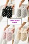 3-Piece Winter Dotted House Slippers Winter Slippers Guest Slippers