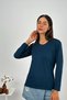 Women's Long Sleeve Crew Neck Body Petrol Blue 1 Piece - 5
