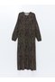 LCW Crew Neck Print Long Sleeve Women's Dress - 5