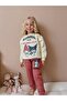 Girl's Kuromi Character Printed Bottom Top Suit with Ribbon - 2