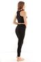 Women's Black Reflective Printed Recovery Diving Leggings - 6