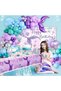 Mermaid Balloon Blue Purple Balloons Foil Table Covered Set for Girl Kids Birthday Party Ornament - 3