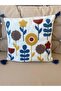 Punch Embroidered Throw Pillow Cover Bohemian Style Linen Fabric - 3