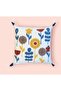 Punch Embroidered Throw Pillow Cover Bohemian Style Linen Fabric