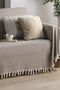 Natural Sofa Cover Covering the Arms Dark Brown 180x300 - 2