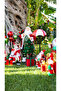 Santa Claus in Red Sequin Jacket with Lantern 30 cm - 6