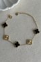 Caprea Steel 17+4cm Double Sided Black Gold Women's Bracelet Women's Steel Bracelet - 4