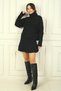 Women's High-Rise Long Sleeve Sweater Elastic Waist Short Skirt 2-Piece Knitwear Set