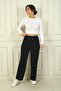 Women's Elastic Waist Pocket Palazzo Trousers