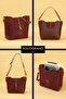 Original Large Volume Luxury Suede Long Strap Zippered Single Compartment Lock Detailed Hand and Shoulder Bag - 2