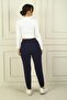 Women's Trousers with Elastic Waist and Pockets - 4