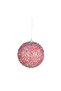 New Year - Pink Glitter Ball 3-Piece Ornament Set - 2