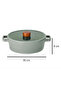 Fika Aluminum Cast 30 cm Gray Shallow Pot - 2