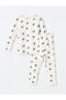 Crew Neck Christmas Themed Girl's Pajamas Set - 5