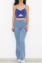 Nino Super High Waist Light Blue Flared Leg Flare Jean Women's Jeans
