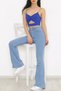 Nino Super High Waist Light Blue Flared Leg Flare Jean Women's Jeans - 3