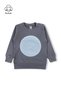 Boys Girls Unisex Kids Round Embroidered Anthracite Seasonal Bottom and Top Set - 2