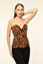 Zebra Patterned Bustier - 3